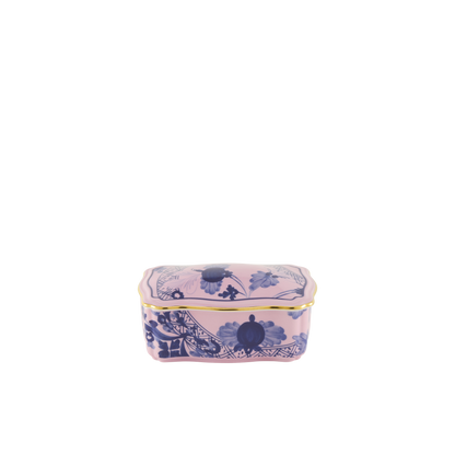 Ginori 1735 Oriente Italiano Azalea Large Rectangular Box with Cover | 5.5in