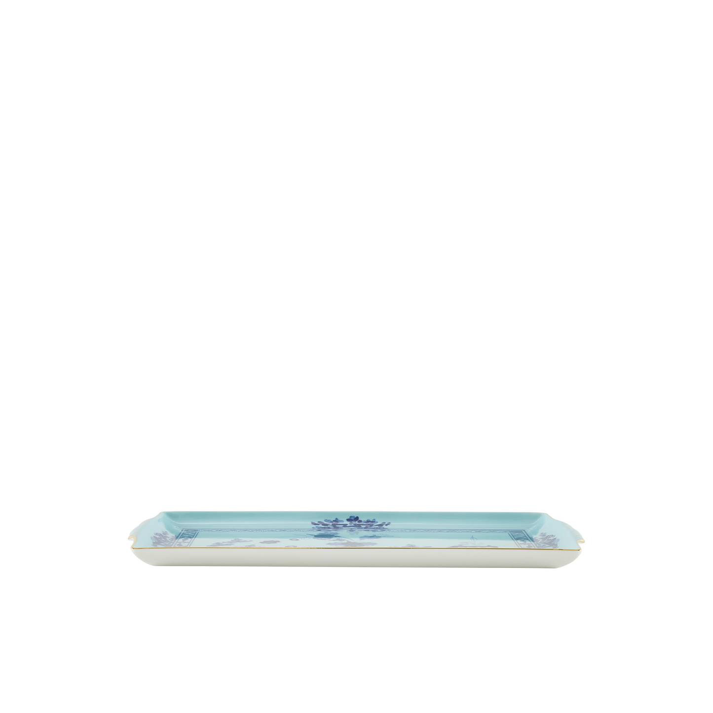 Ginori 1735 Oriente Italiano Iris Rectangular Tray with Handles | 13.2 x7in