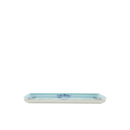 Ginori 1735 Oriente Italiano Iris Rectangular Tray with Handles | 13.2 x7in
