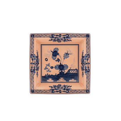 Ginori 1735 Oriente Italiano Cipria Vide Poche Large Squared Change Tray | 9.64in