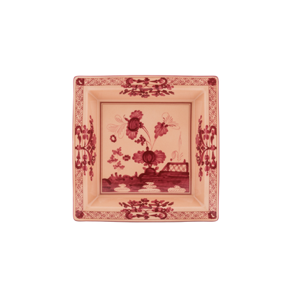 Ginori 1735 Oriente Italiano Vermiglio Vide Poche Large Squared Change Tray | 9.64in