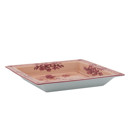 Ginori 1735 Oriente Italiano Vermiglio Vide Poche Large Squared Change Tray | 9.64in