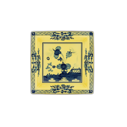 Ginori 1735 Oriente Italiano Citrino Vide Poche Large Squared Change Tray | 9.64in