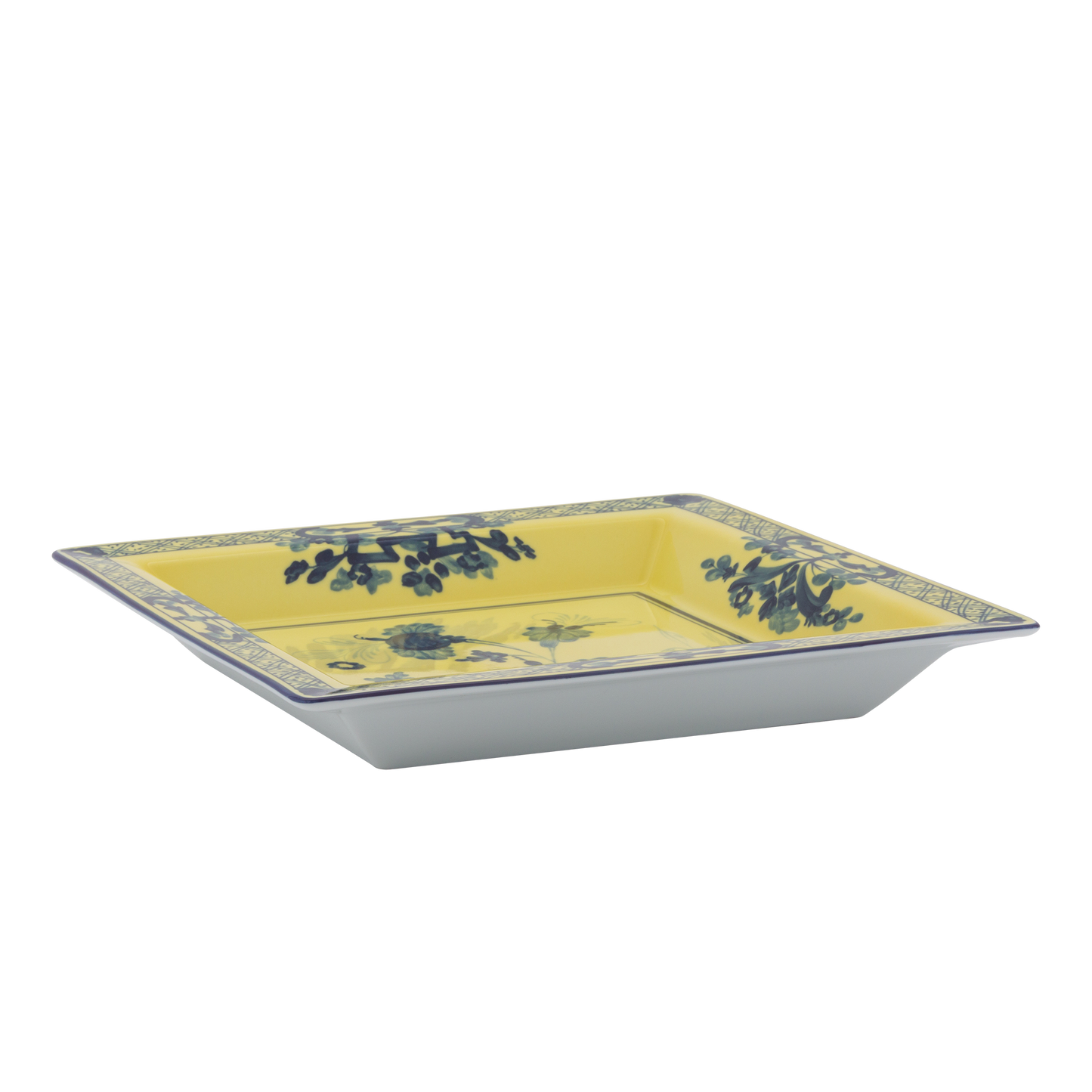 Ginori 1735 Oriente Italiano Citrino Vide Poche Large Squared Change Tray | 9.64in
