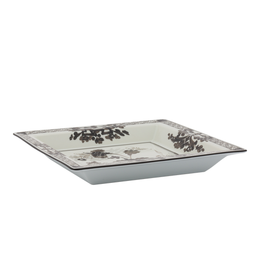 Ginori 1735 Oriente Italiano Albus Vide Poche Large Squared Change Tray | 9.64in