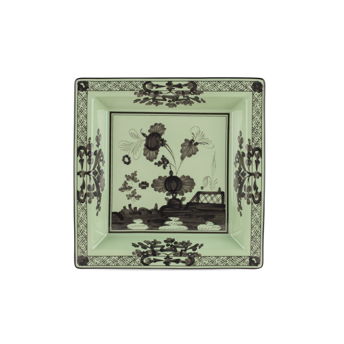 Ginori 1735 Oriente Italiano Bario Vide Poche Large Squared Change Tray | 9.64in