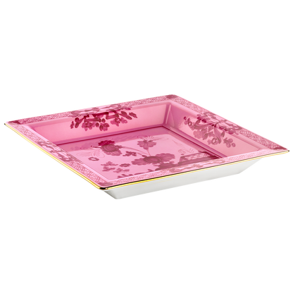Ginori 1735 Oriente Italiano Square Change Tray | Porpora Pink 9.6in