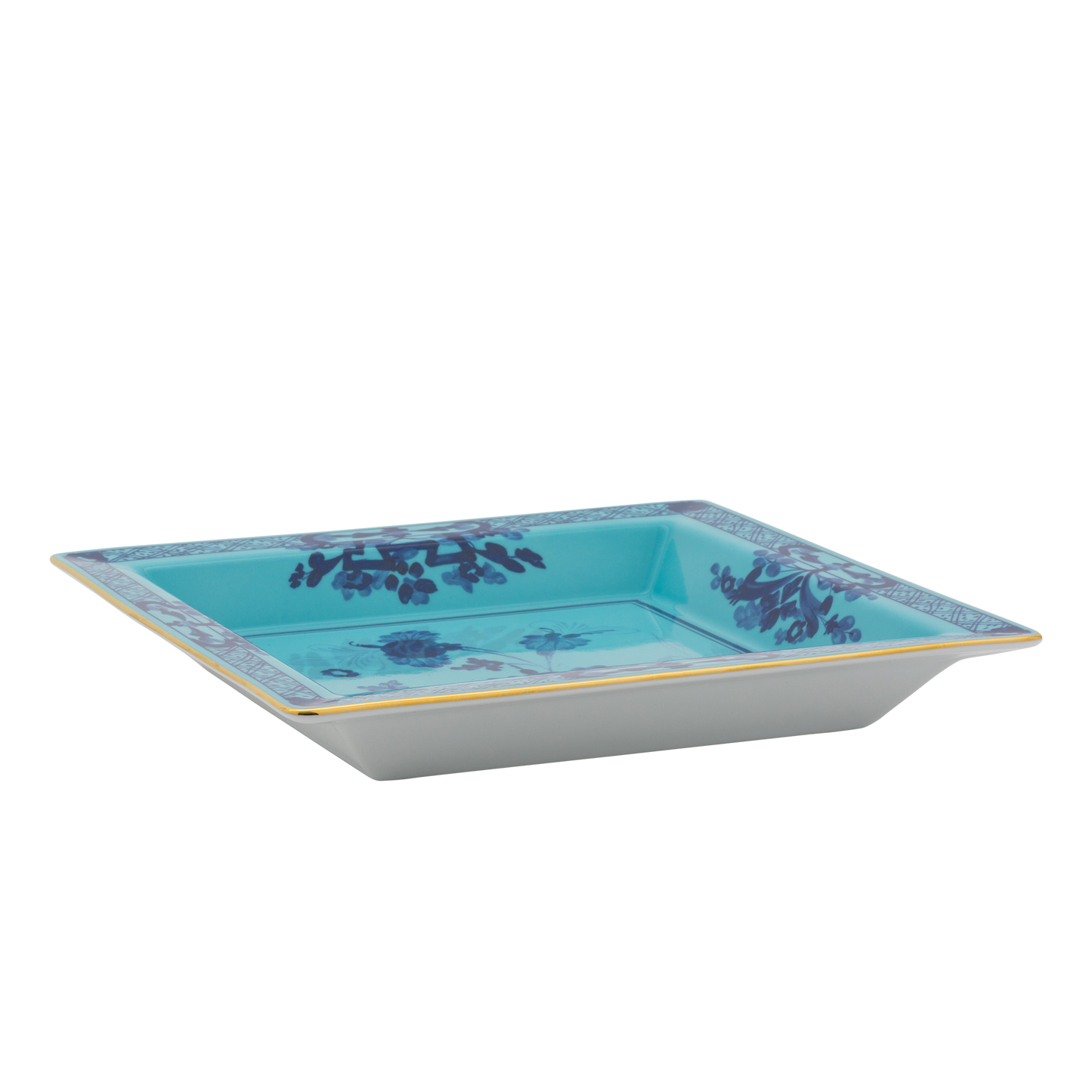 Ginori 1735 Oriente Italiano Iris Vide Poche Large Squared Change Tray | 9.64in