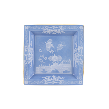 Ginori 1735 Oriente Italiano Pervinca Vide Poche Large Squared Change Tray | 9.64in