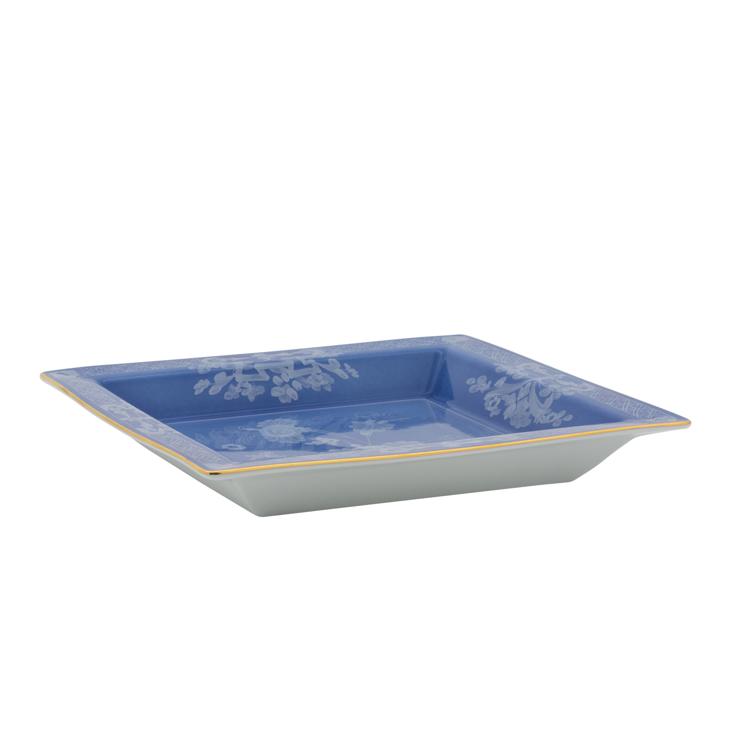 Ginori 1735 Oriente Italiano Pervinca Vide Poche Large Squared Change Tray | 9.64in
