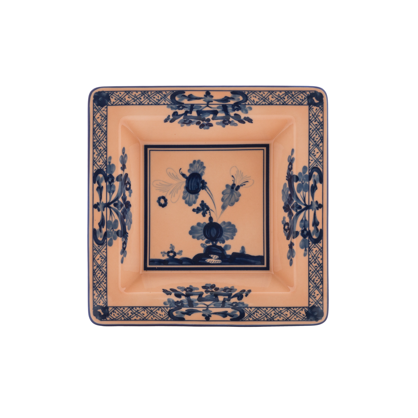 Ginori 1735 Oriente Italiano Cipria Vide Poche Small Squared Change Tray | 7in