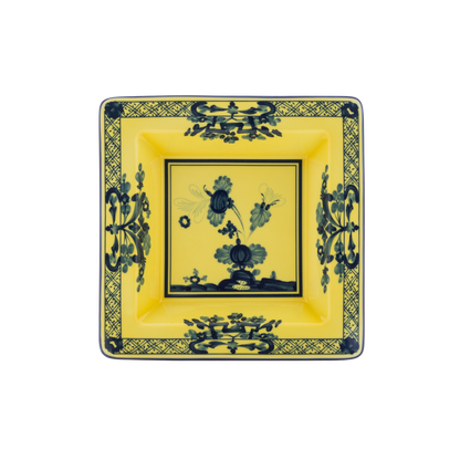 Ginori 1735 Oriente Italiano Citrino Vide Poche Small Squared Change Tray | 7in