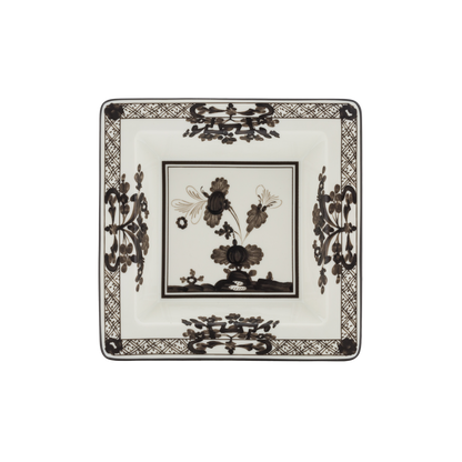 Ginori 1735 Oriente Italiano Albus Vide Poche Small Squared Change Tray | 7in