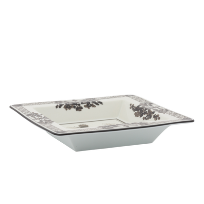 Ginori 1735 Oriente Italiano Albus Vide Poche Small Squared Change Tray | 7in