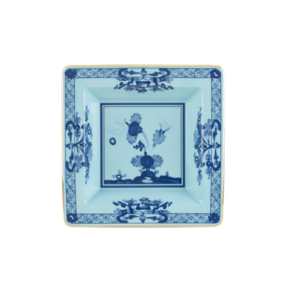 Ginori 1735 Oriente Italiano Iris Vide Poche Small Squared Change Tray | 7in