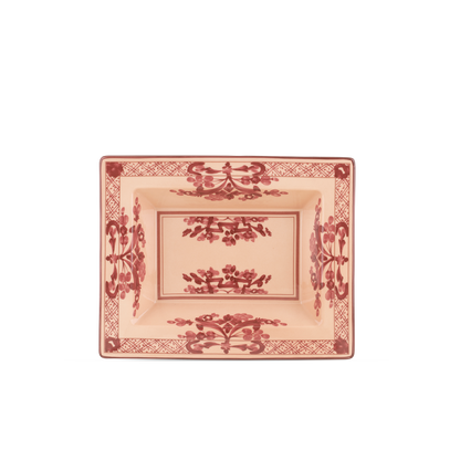 Ginori 1735 Oriente Italiano Vermiglio Vide Poche Rectangular Change Tray | 6x7.5in