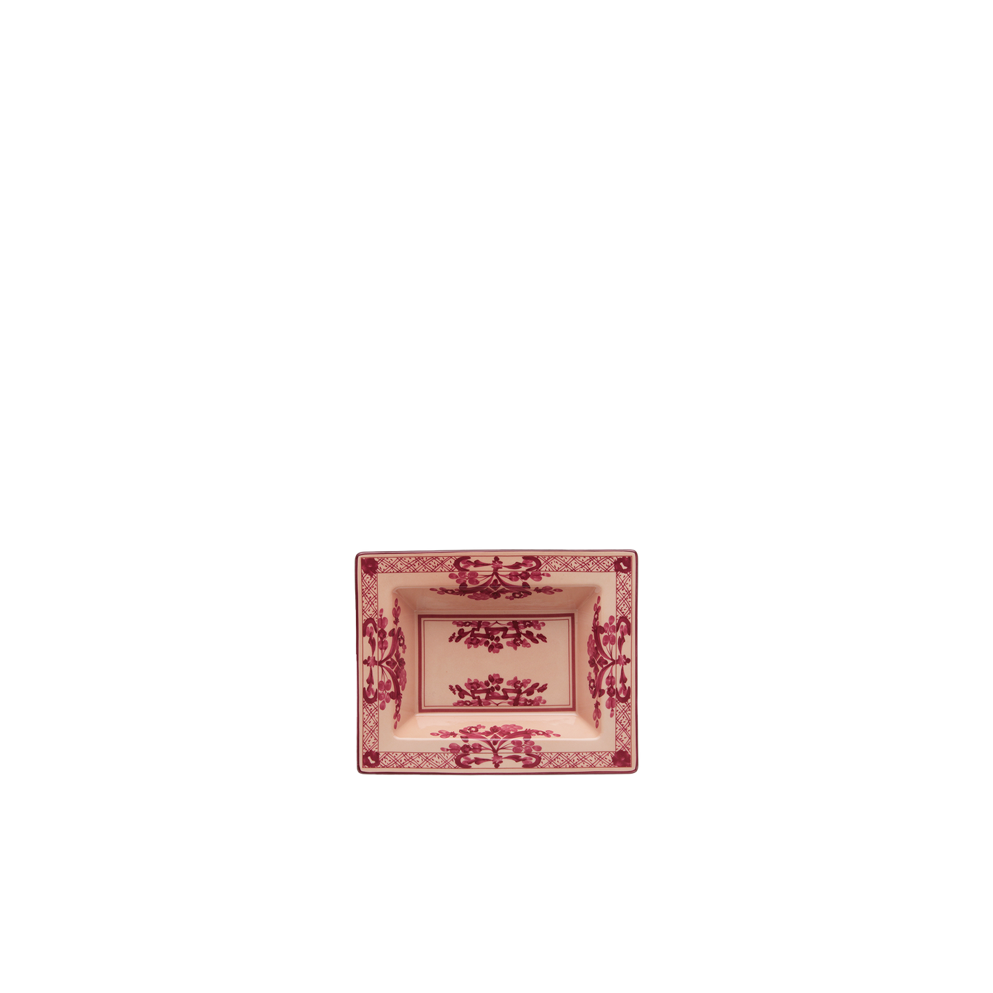 Ginori 1735 Oriente Italiano Vermiglio Vide Poche Rectangular Change Tray | 6x7.5in