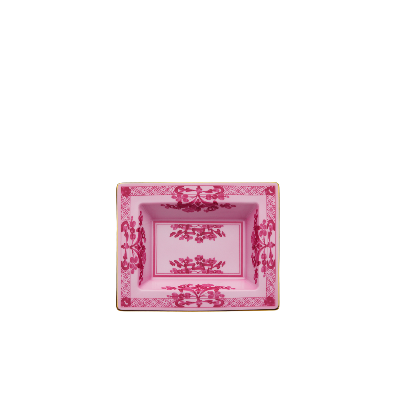 Ginori 1735 Oriente Italiano Porpora Vide Poche Rectangular Change Tray | 6x7.5in