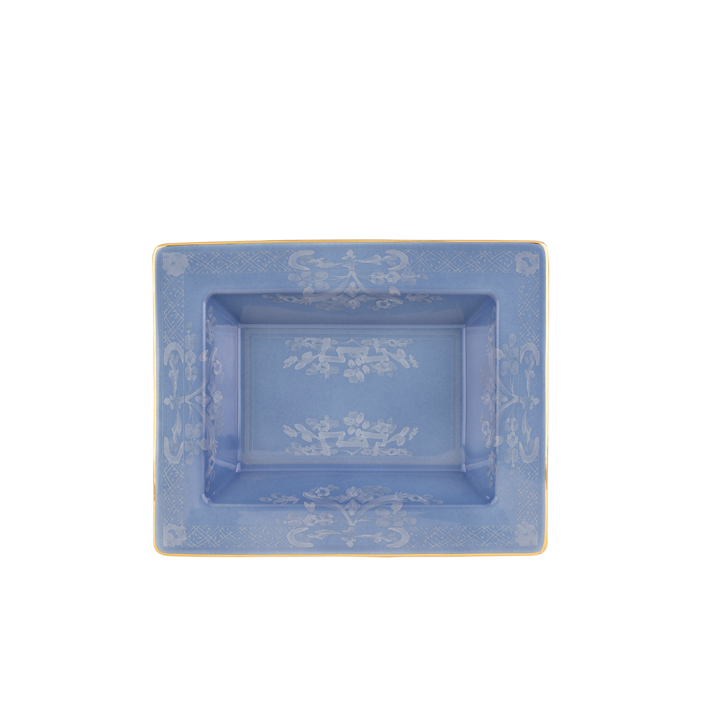 Ginori 1735 Oriente Italiano Pervinca Vide Poche Rectangular Change Tray | 6x7.5in