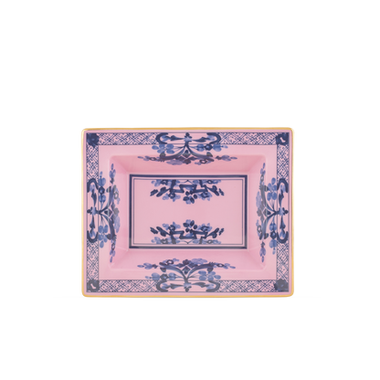 Ginori 1735 Oriente Italiano Azalea Vide Poche Rectangular Change Tray | 6x7.5in