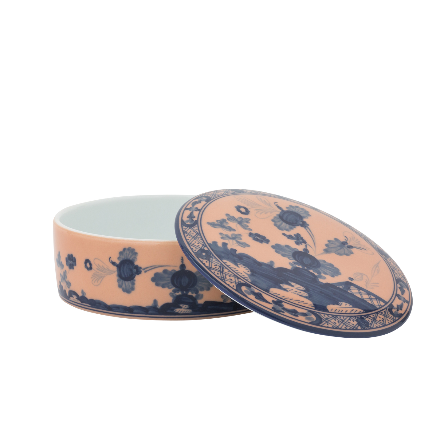 Ginori 1735 Oriente Italiano Cipria Round Box with Cover | 5in