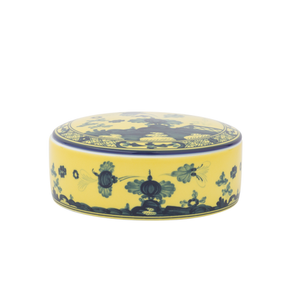 Ginori 1735 Oriente Italiano Citrino Round Box with Cover | 5in