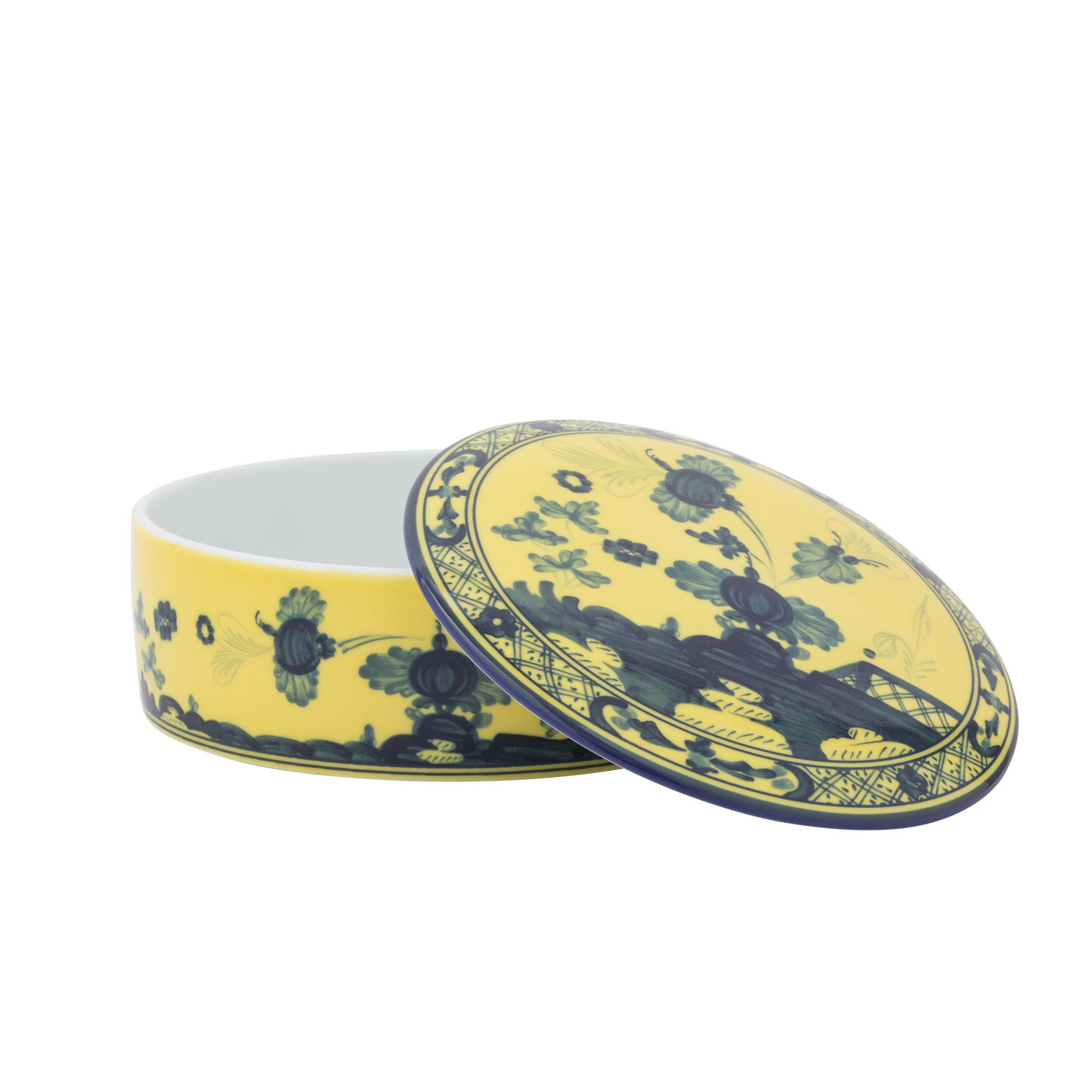 Ginori 1735 Oriente Italiano Citrino Round Box with Cover | 5in