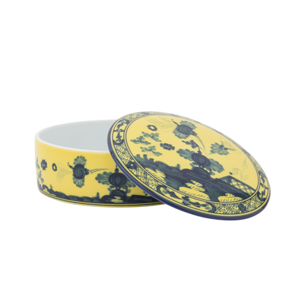 Ginori 1735 Oriente Italiano Citrino Round Box with Cover | 5in
