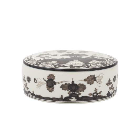 Ginori 1735 Oriente Italiano Albus Round Box with Cover | 5in