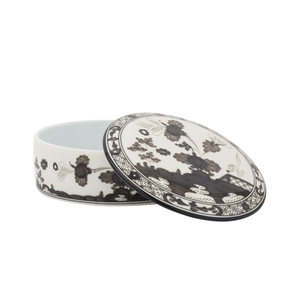 Ginori 1735 Oriente Italiano Albus Round Box with Cover | 5in