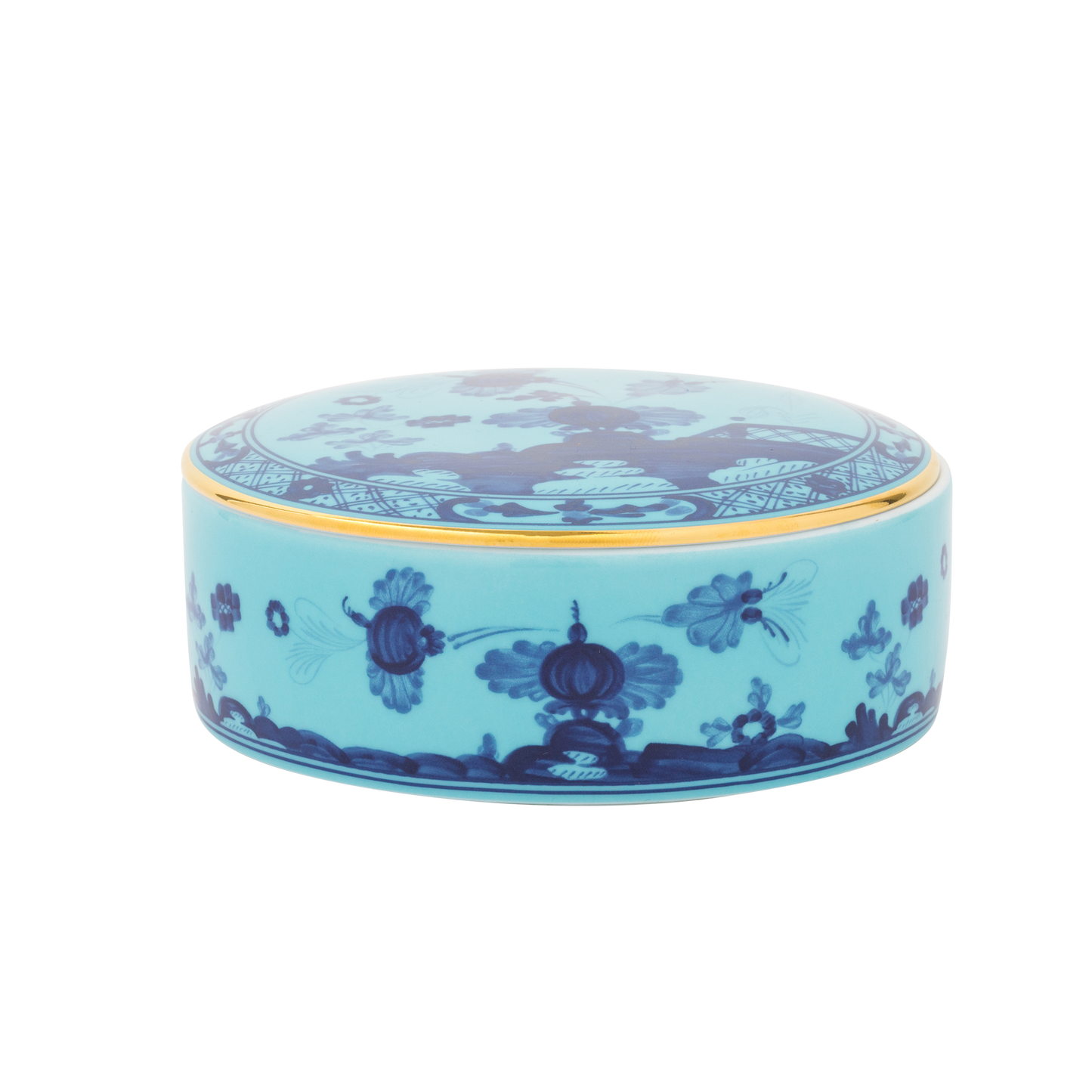 Ginori 1735 Oriente Italiano Iris Round Keepsake Box | 5.25in