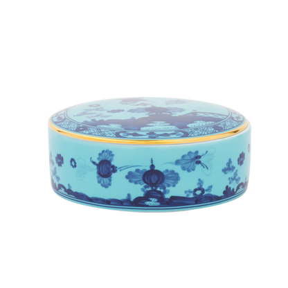 Ginori 1735 Oriente Italiano Iris Round Keepsake Box | 5.25in