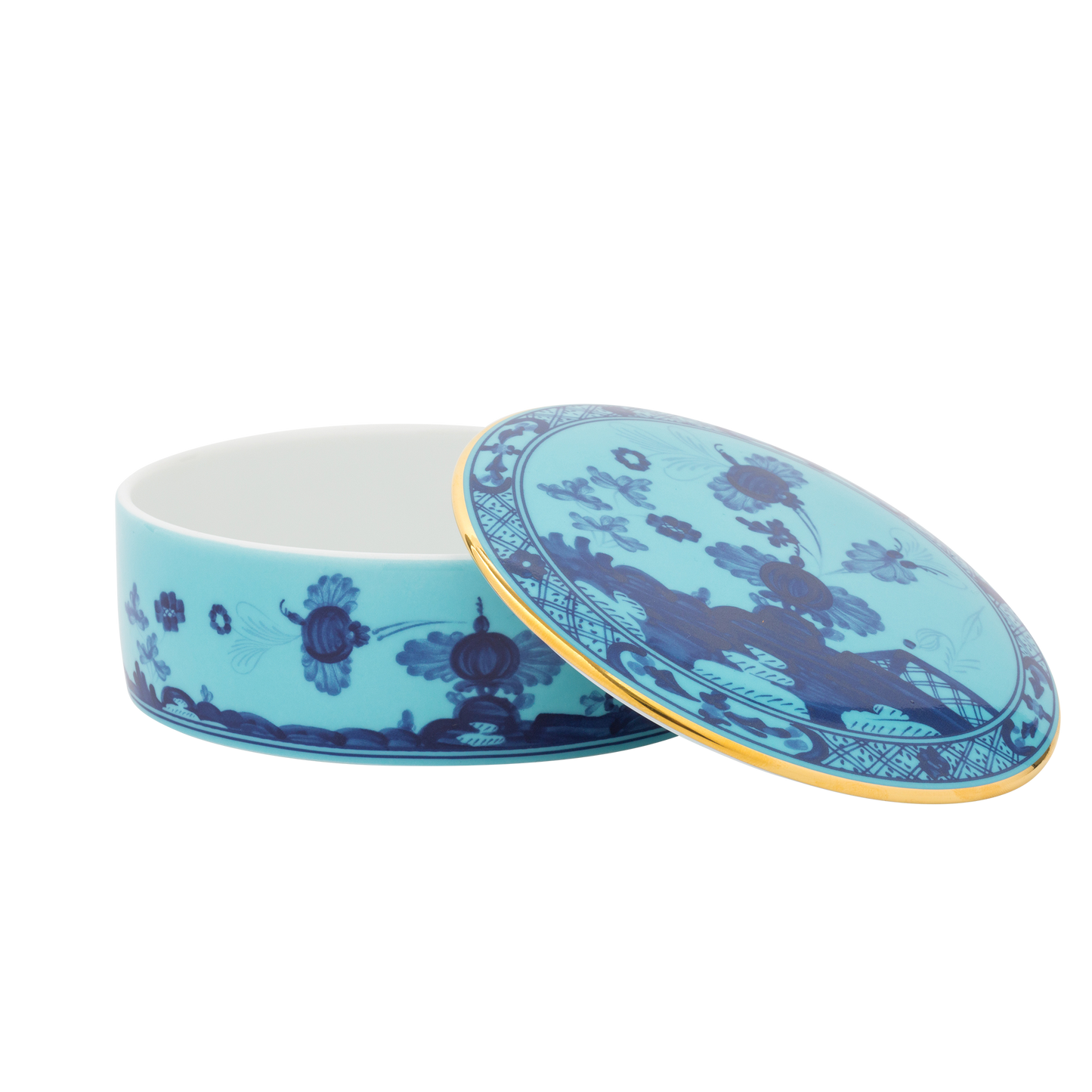Ginori 1735 Oriente Italiano Iris Round Keepsake Box | 5.25in