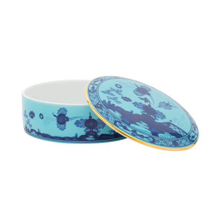Ginori 1735 Oriente Italiano Iris Round Keepsake Box | 5.25in