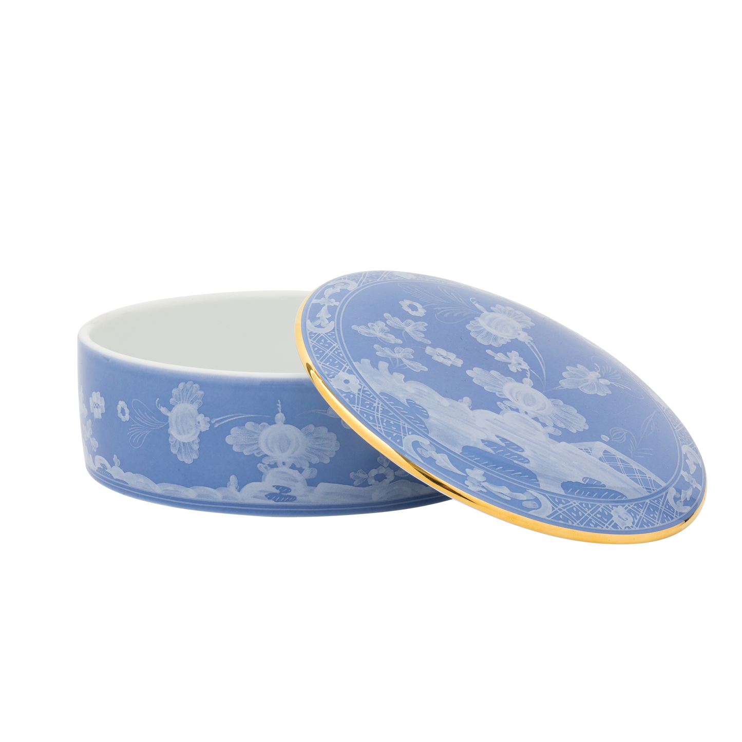 Ginori 1735 Oriente Italiano Pervinca Round Box with Cover | 5in