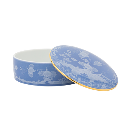 Ginori 1735 Oriente Italiano Pervinca Round Box with Cover | 5in