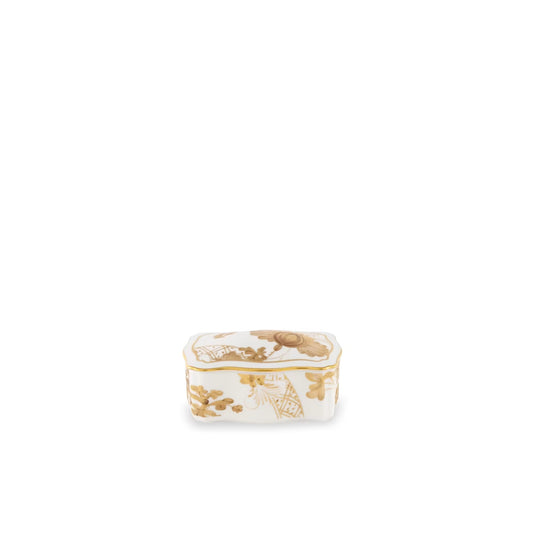 Ginori 1735 Oriente Italiano Rectangular Box with Cover | 4in Aurum