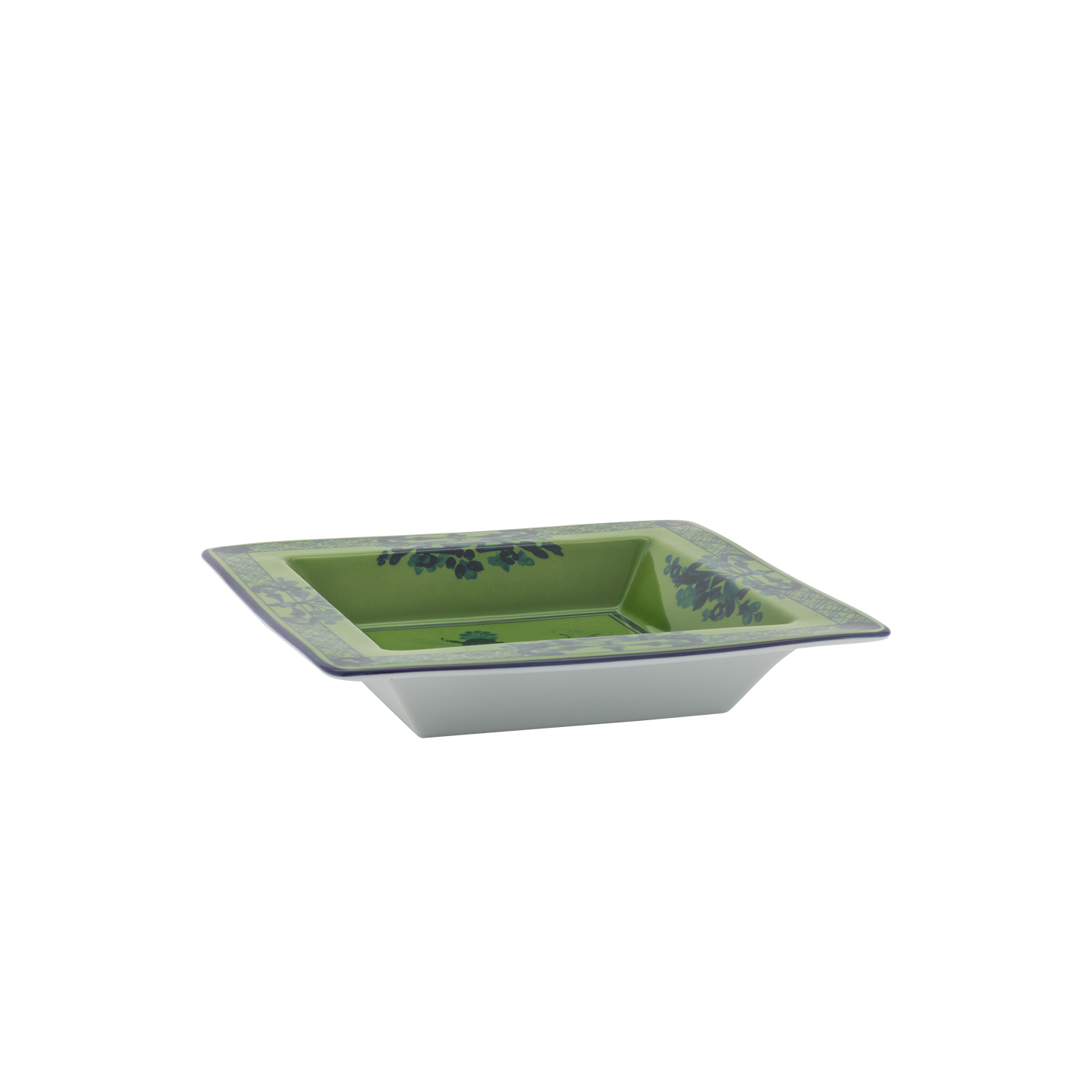 Ginori 1735 Oriente Italiano Malachite Vide Poche Small Squared Change Tray | 7in