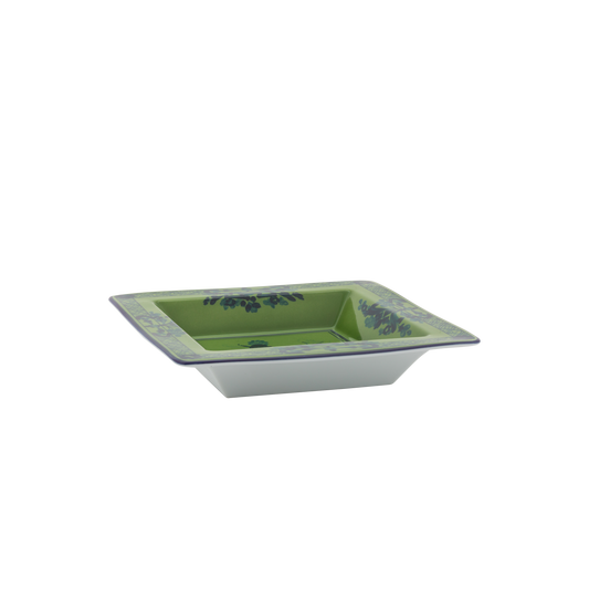 Ginori 1735 Oriente Italiano Malachite Vide Poche Small Squared Change Tray | 7in