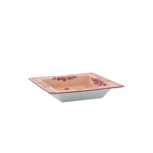 Ginori 1735 Oriente Italiano Vermiglio Vide Poche Small Squared Change Tray | 7in