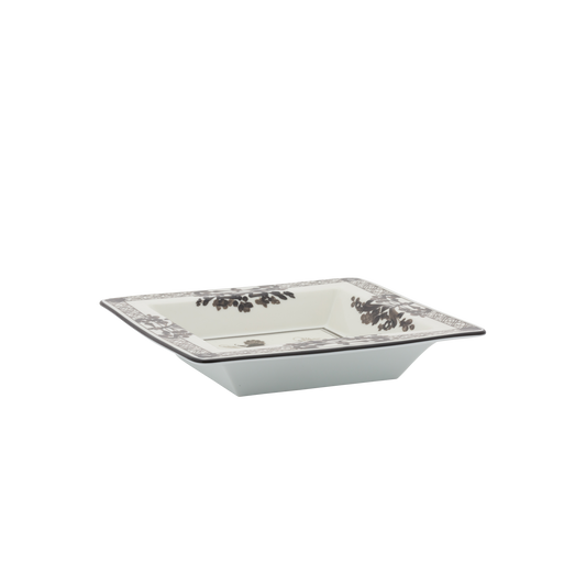Ginori 1735 Oriente Italiano Albus Vide Poche Small Squared Change Tray | 7in