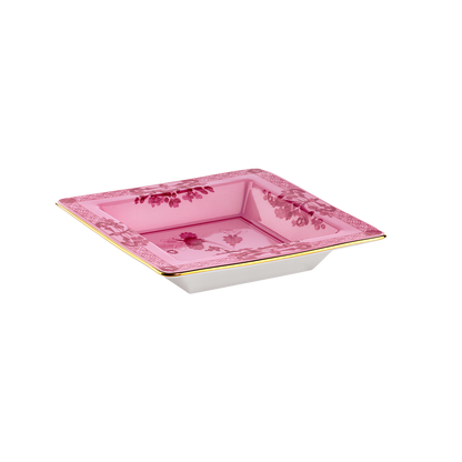 Ginori 1735 Oriente Italiano Square Vide Poche Change Tray | Porpora Pink 7in