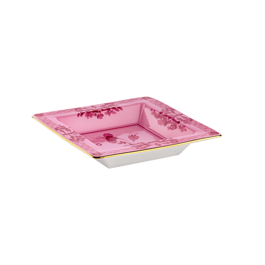 Ginori 1735 Oriente Italiano Square Vide Poche Change Tray | Porpora Pink 7in