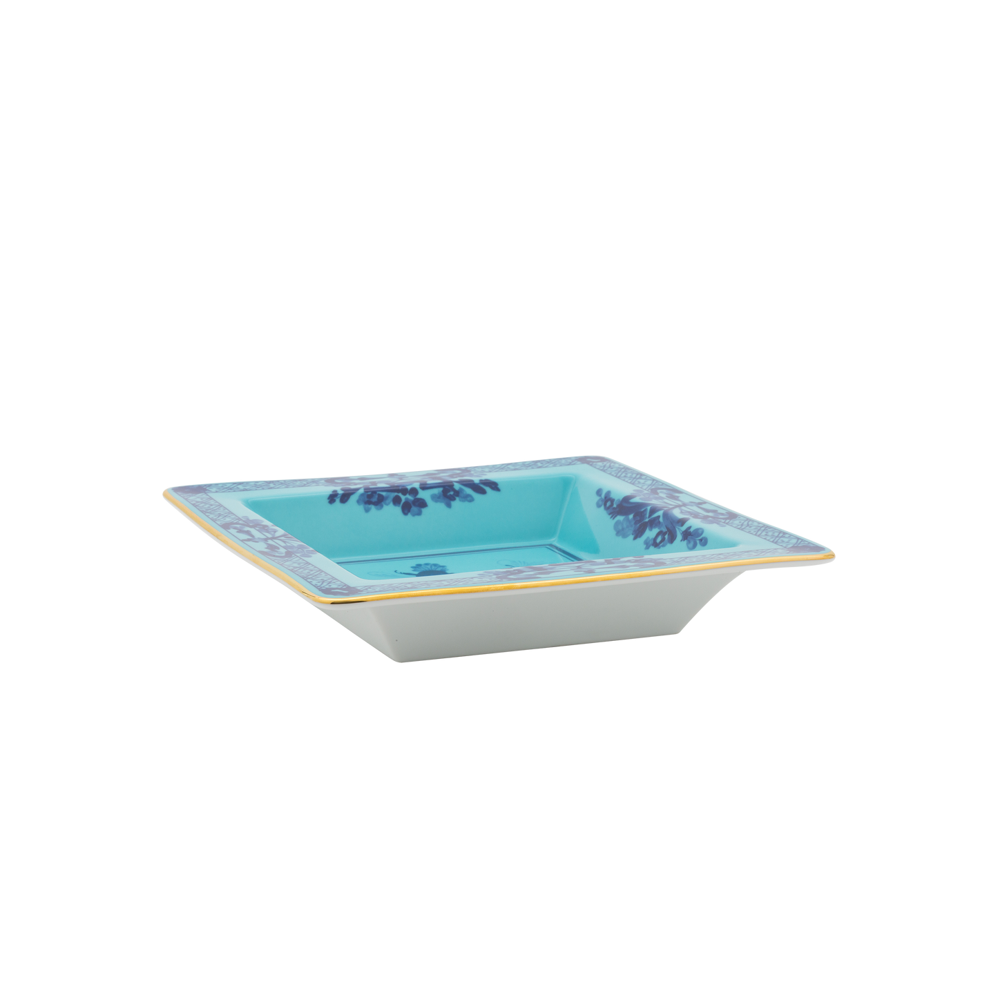 Ginori 1735 Oriente Italiano Iris Vide Poche Small Squared Change Tray | 7in