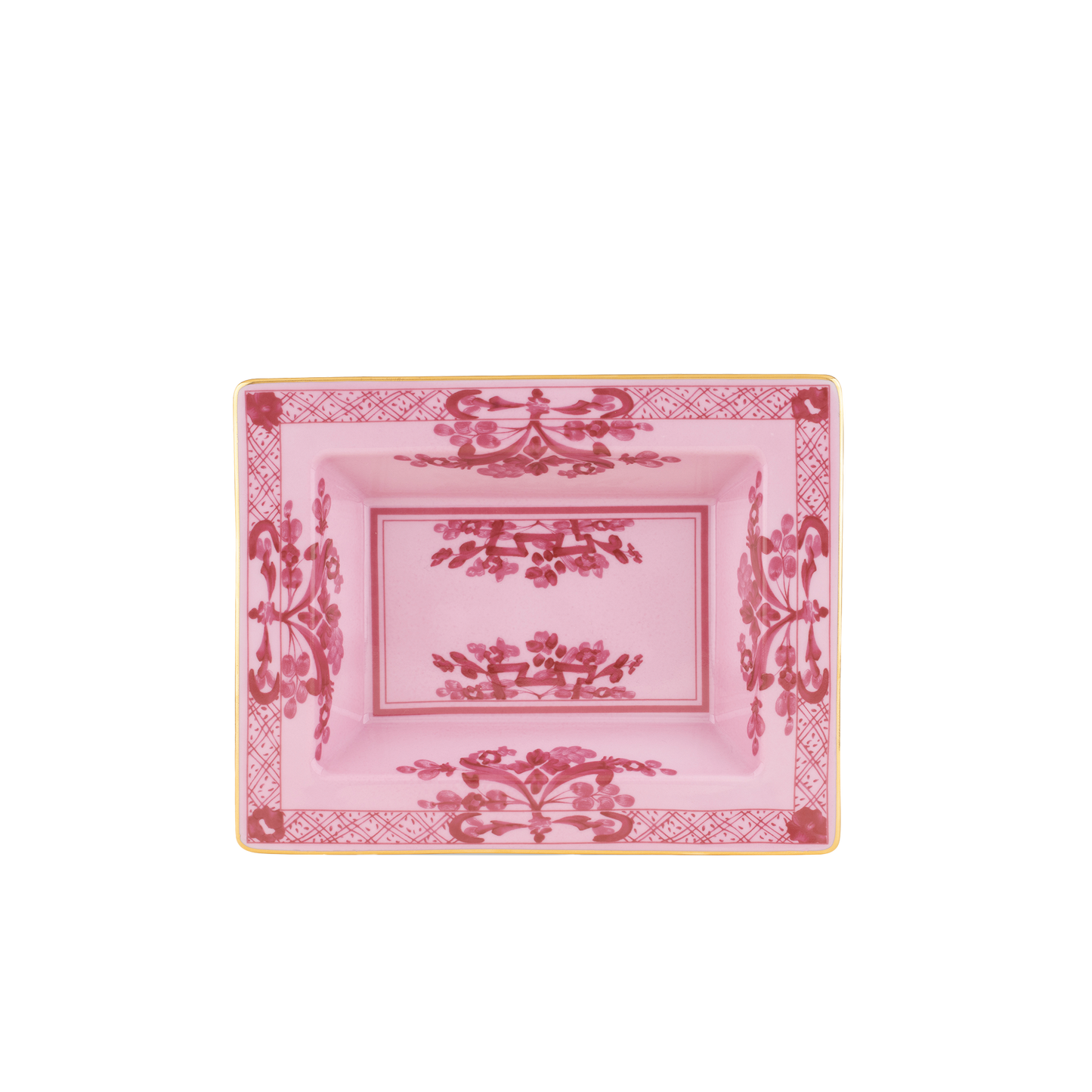 Ginori 1735 Oriente Italiano Porpora Vide Poche Rectangular Change Tray | 6x7.5in