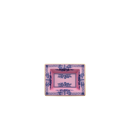 Ginori 1735 Oriente Italiano Azalea Vide Poche Rectangular Change Tray | 6x7.5in