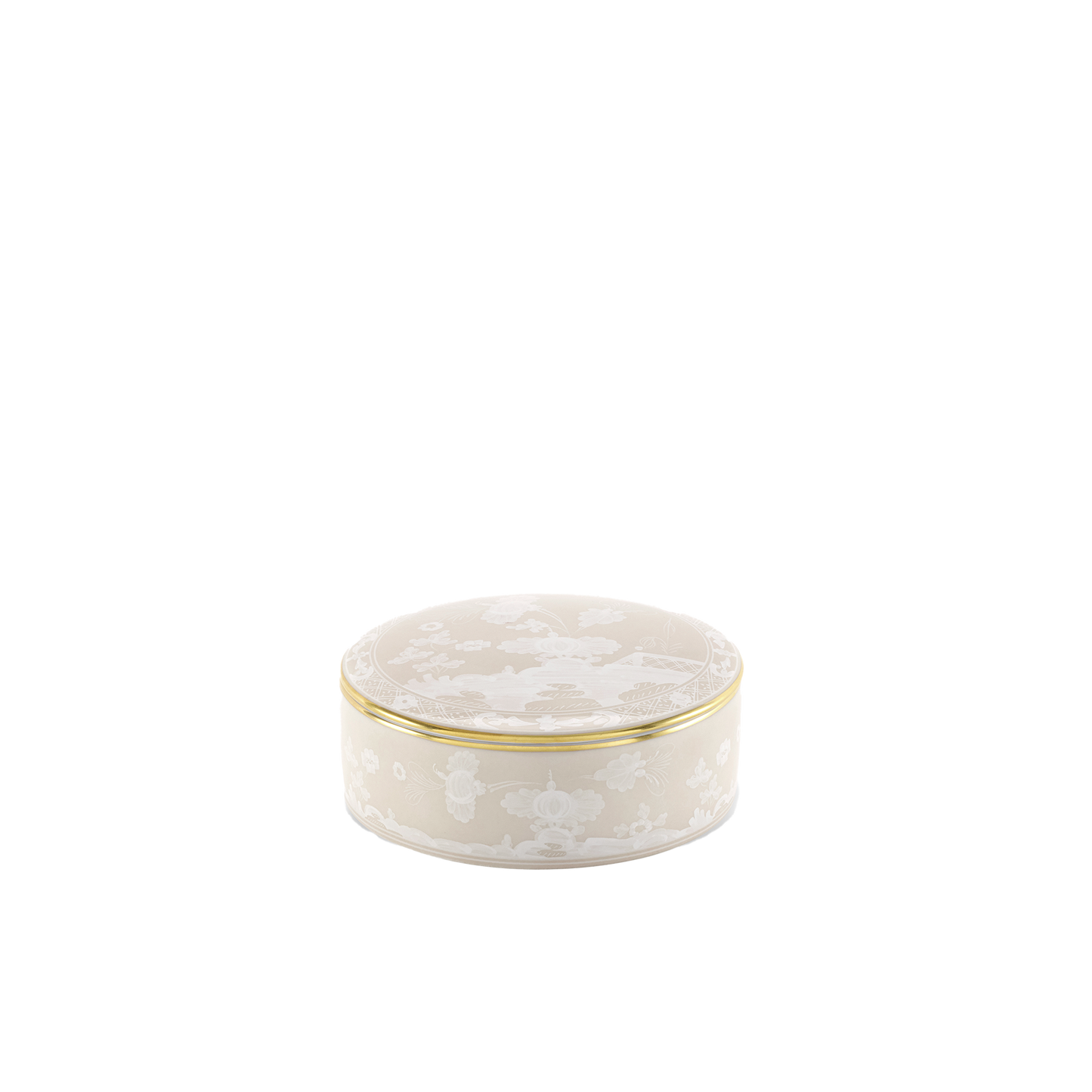 Ginori 1735 Oriente Italiano Meringa Round Box with Cover | 5in