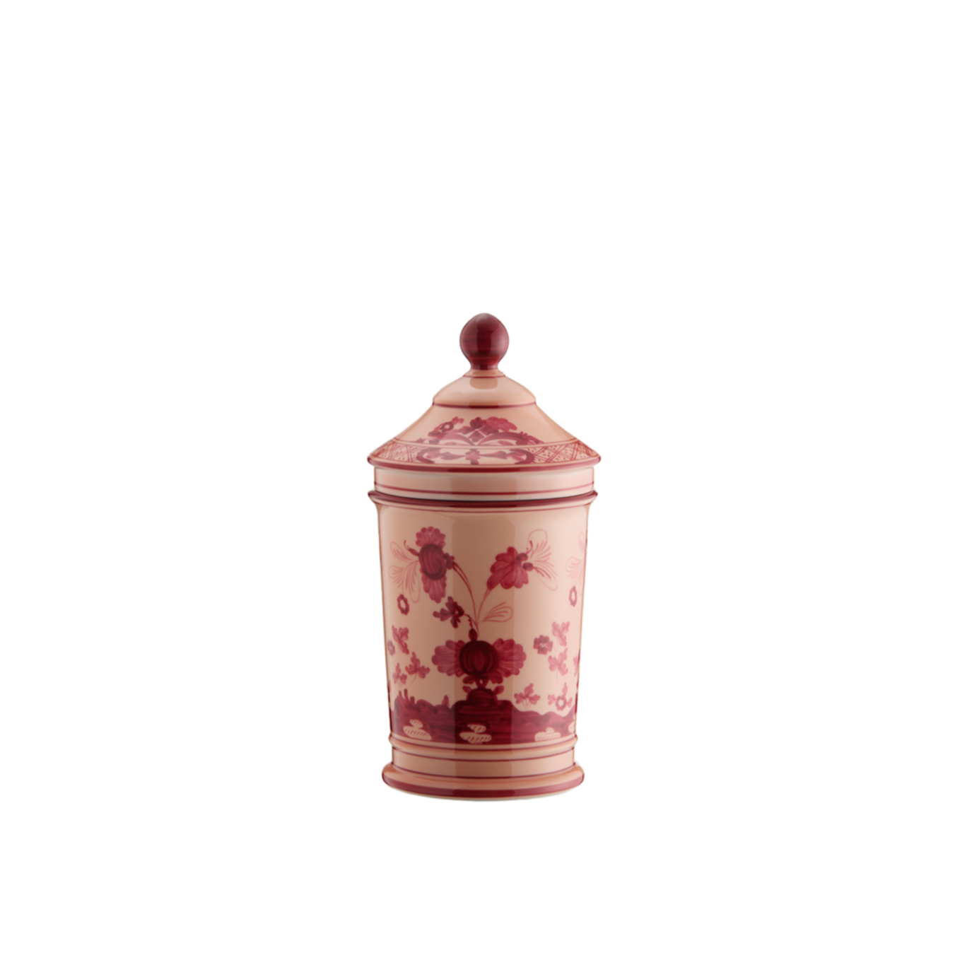Ginori 1735 Oriente Italiano Vermiglio Pharmacy Vase with Cover | 8in