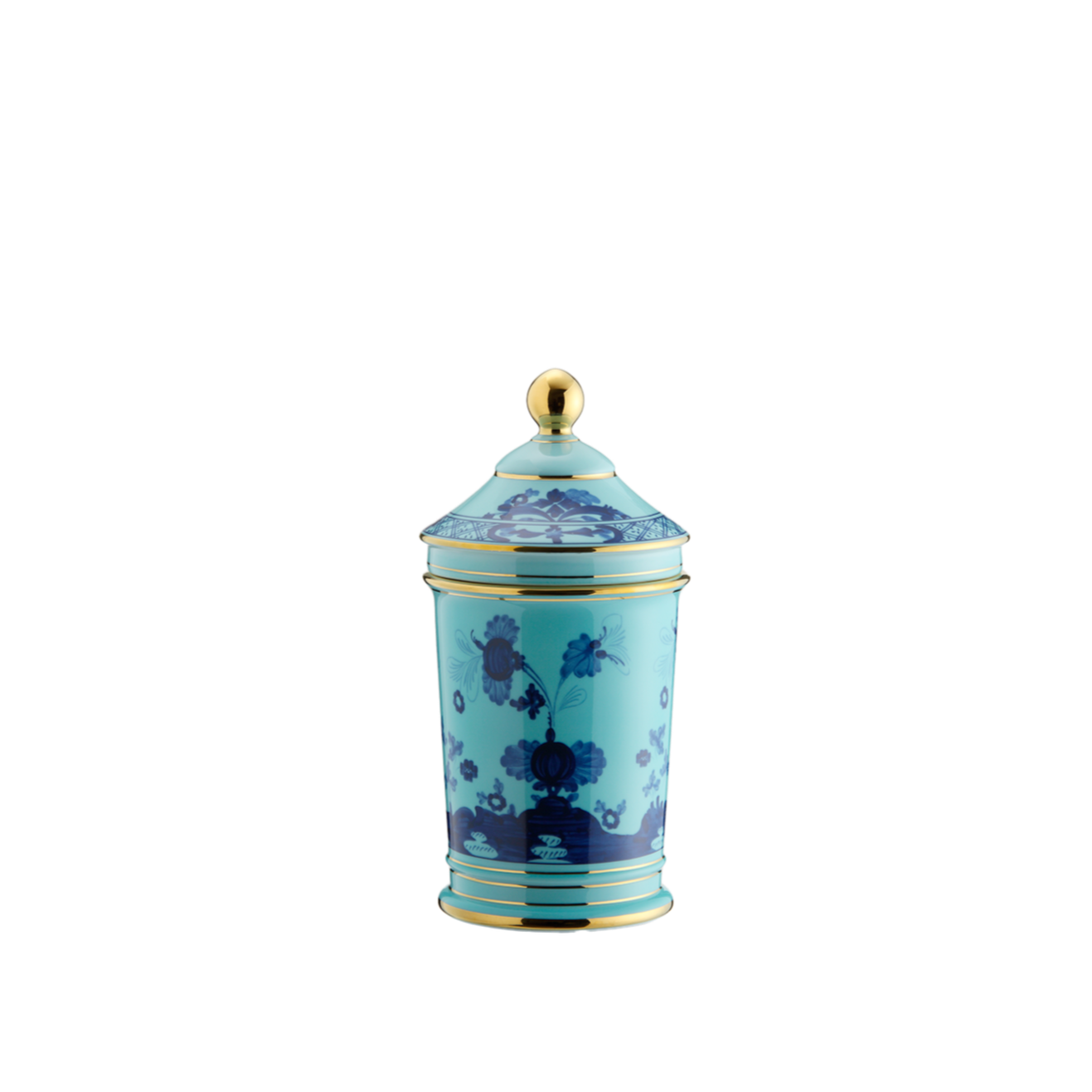 Ginori 1735 Oriente Italiano Iris Pharmacy Vase with Cover | 8in