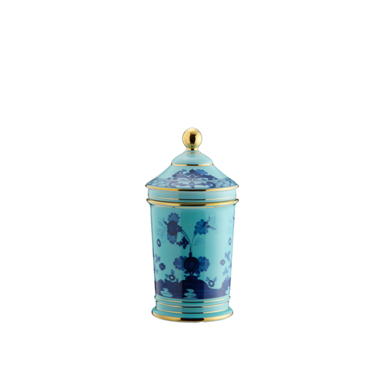 Ginori 1735 Oriente Italiano Iris Pharmacy Vase with Cover | 8in